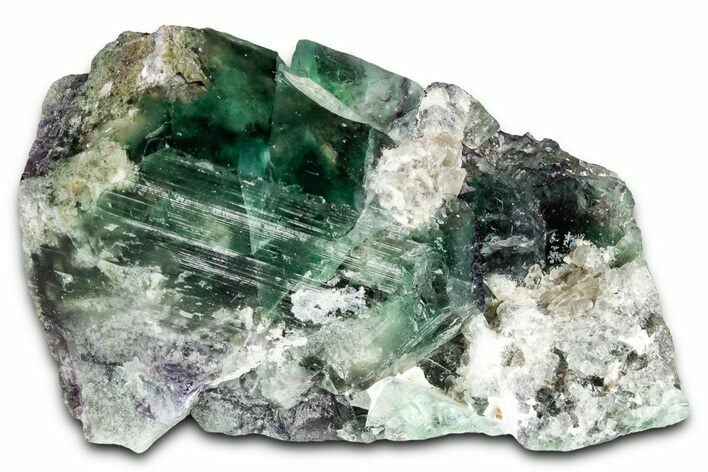 Green and Purple Cubic Fluorite Cluster - Okorusu Mine #326558